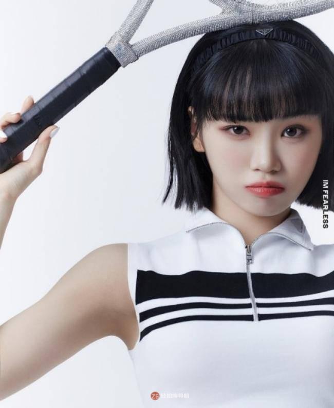 LE SSERAFIM公布组合队长金采源写真。LE SSERAFIM女团五月正式出道