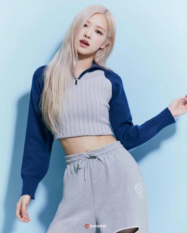 ROSÉ近日为代言品牌拍摄了最新宣传照，姣好身材轻松驾驭各种休闲装扮