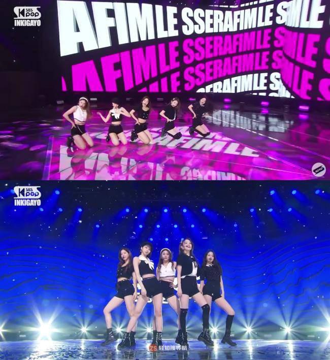 LE SSERAFIM女团首次以五人制登上《人气歌谣》进行〈FEARLESS〉打歌 LE SSERAFIM女团首次以五人制登上《人气歌谣》进行〈FEARLESS〉打歌