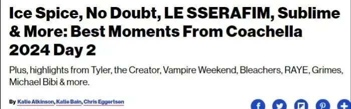 LE SSERAFIM的科切拉舞台受到Billboard好评!但韩媒却称她们为”音痴” LE SSERAFIM的科切拉舞台受到Billboard好评!但韩媒却称她们为”音痴”